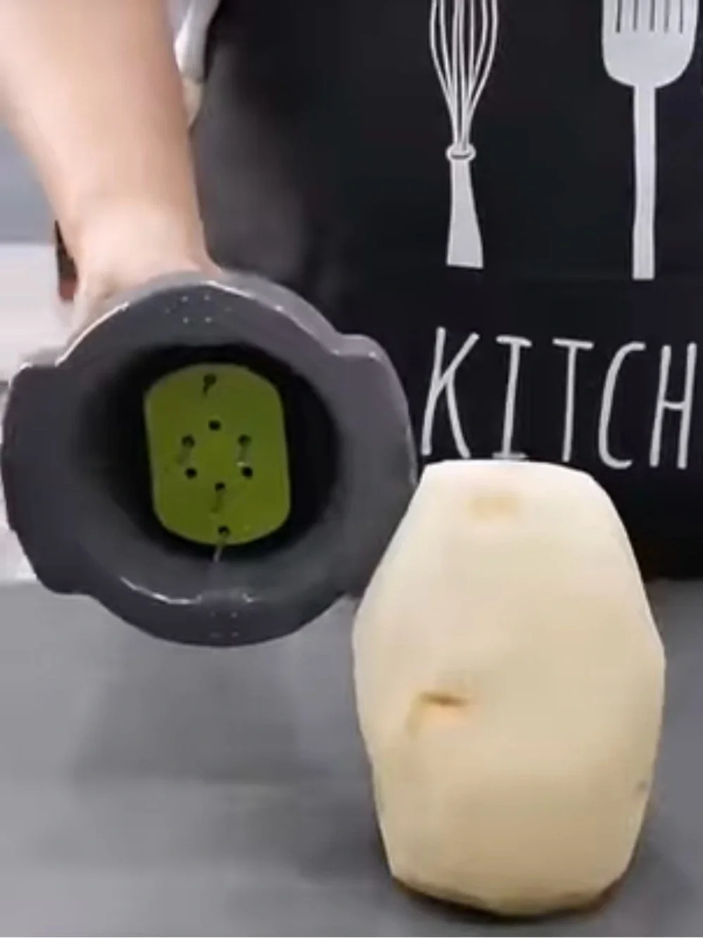 White and Lime Green Kitchen Vegetable Slicer